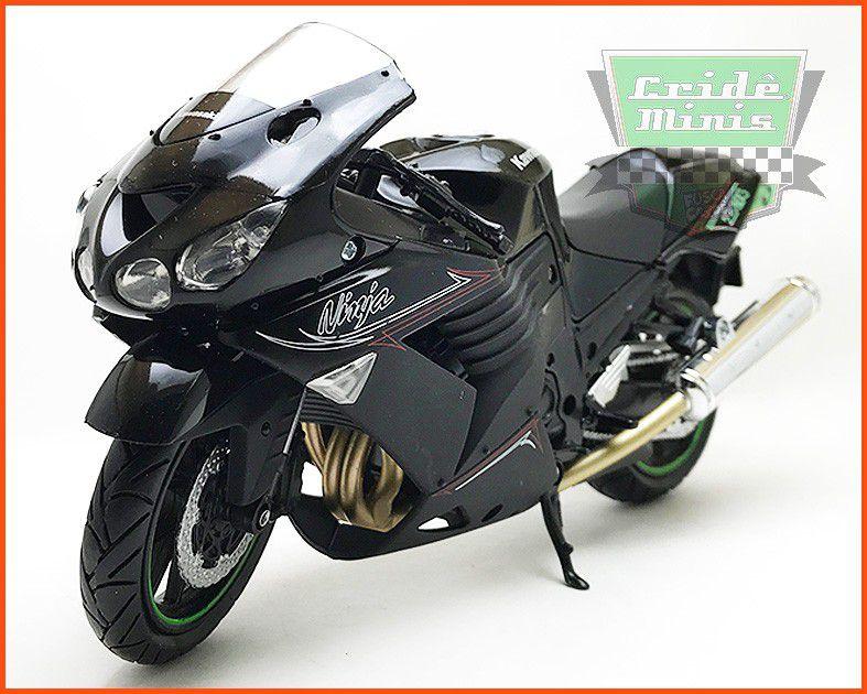Moto Kawasaki Ninja ZX14 - escala 1/12 - Newray - Miniaturas de
